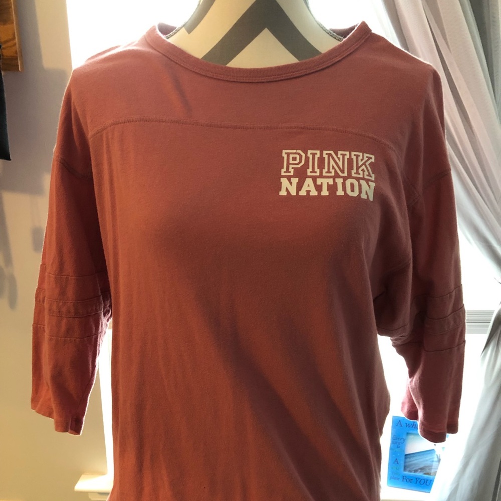 Pink semi long sleeve top